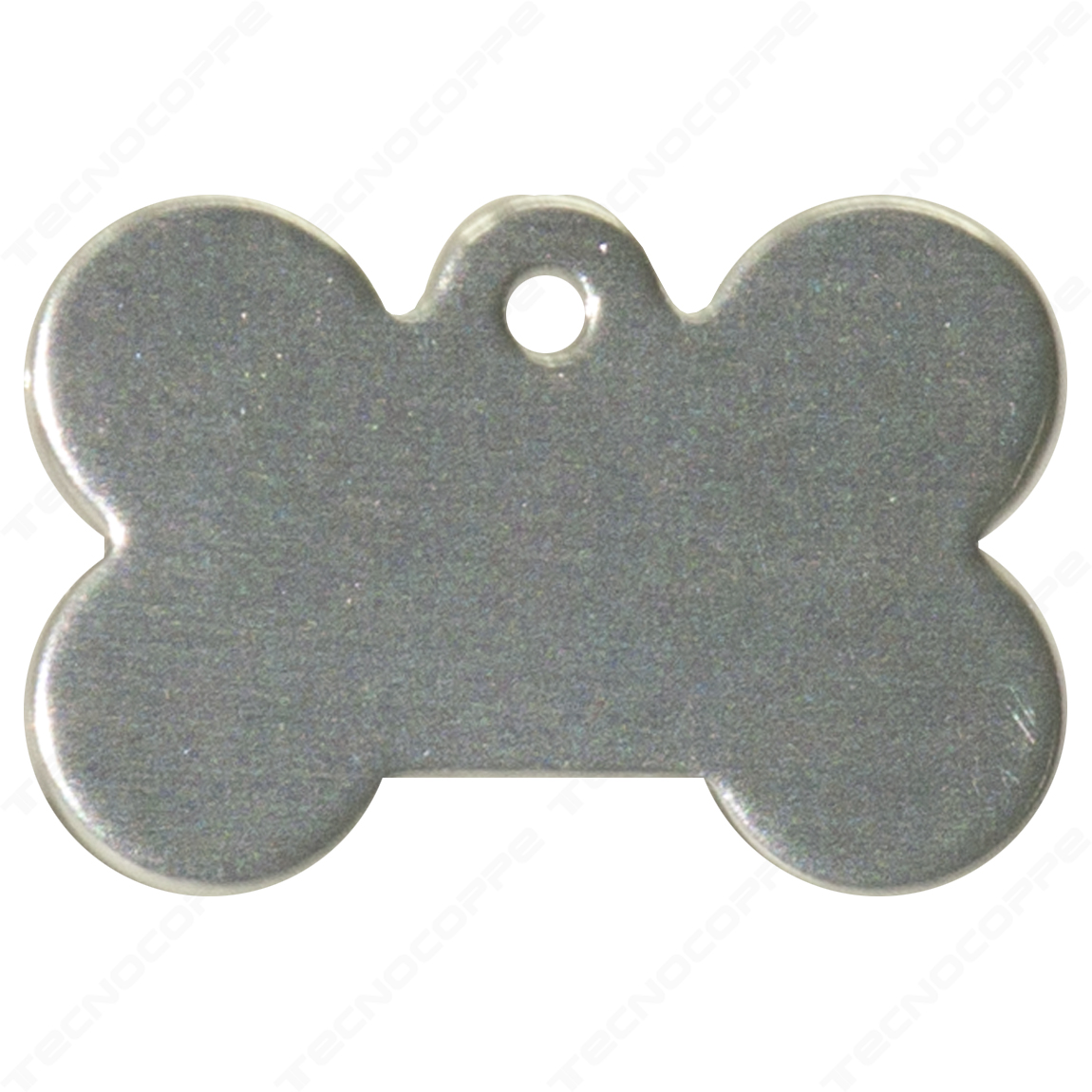 Medaglietta per Cani Osso Grande Alluminio Grey